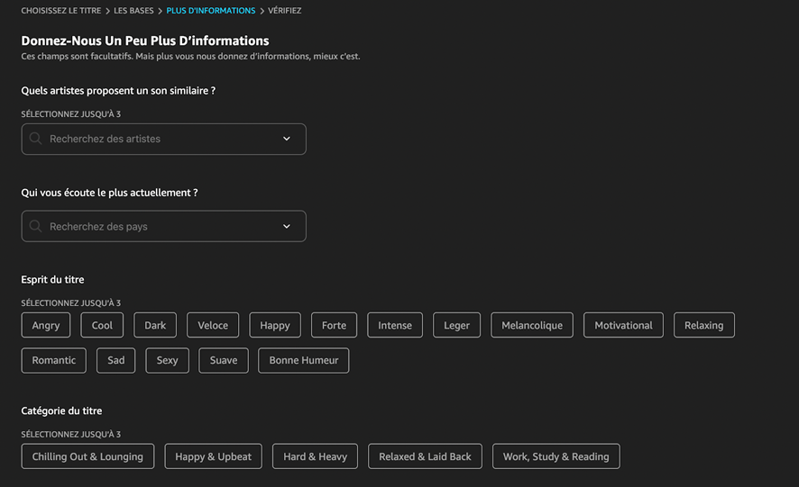 Comment intégrer une playlist Amazon Music officielle ? : Ajoutez des informations supplémentaires pour les playlists Amazon